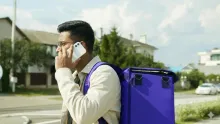 Delivery Executive Making Multiple Calls to Customers